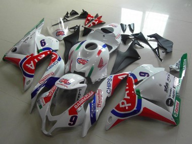 2009-2012 Honda CBR600RR Motorcycle Fairings - White Blue Red Pata Canada for Sale