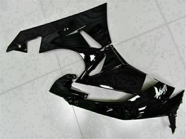 2009-2012 Kawasaki ZX6R Motorcycle Fairings - Glossy Black White Ninja Canada for Sale