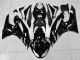 2009-2012 Kawasaki ZX6R Motorcycle Fairings - Glossy Black White Ninja Canada for Sale