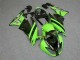 2009-2012 Kawasaki ZX6R Motorcycle Fairings - Green Glossy Black Elf Touch4 Bridgestone Canada for Sale