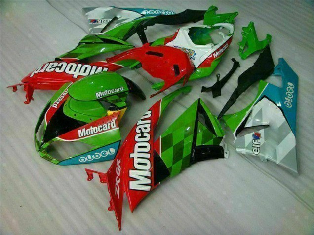2009-2012 Kawasaki ZX6R Motorcycle Fairings - Green White Red Black Blue Motocard Canada for Sale