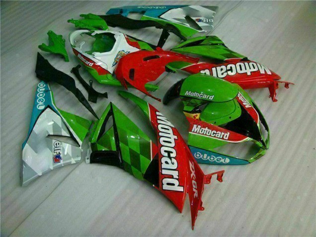 2009-2012 Kawasaki ZX6R Motorcycle Fairings - Green White Red Black Blue Motocard Canada for Sale
