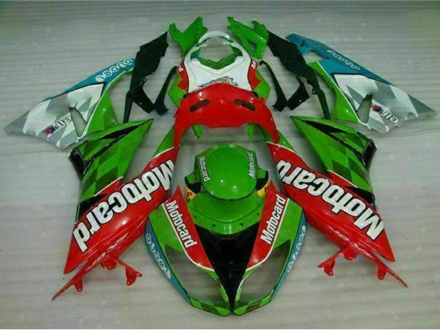 2009-2012 Kawasaki ZX6R Motorcycle Fairings - Green White Red Black Blue Motocard Canada for Sale