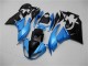 2009-2012 Kawasaki ZX6R Motorcycle Fairings - Light Blue Glossy Black Canada for Sale