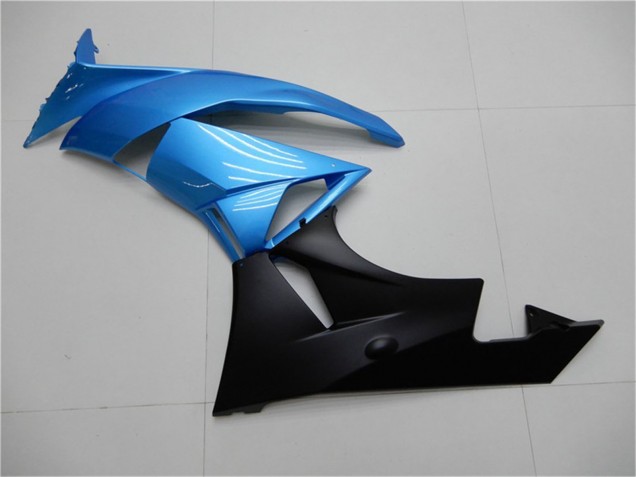 2009-2012 Kawasaki ZX6R Motorcycle Fairings - Light Blue Glossy Black Canada for Sale