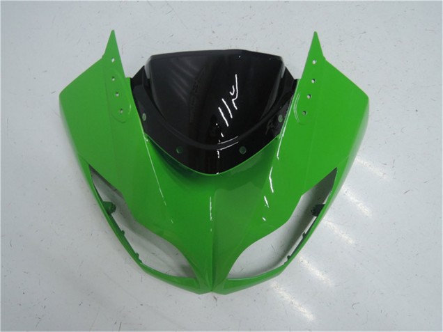2009-2012 Kawasaki ZX6R Motorcycle Fairing Kits - Green Glossy Black Canada for Sale