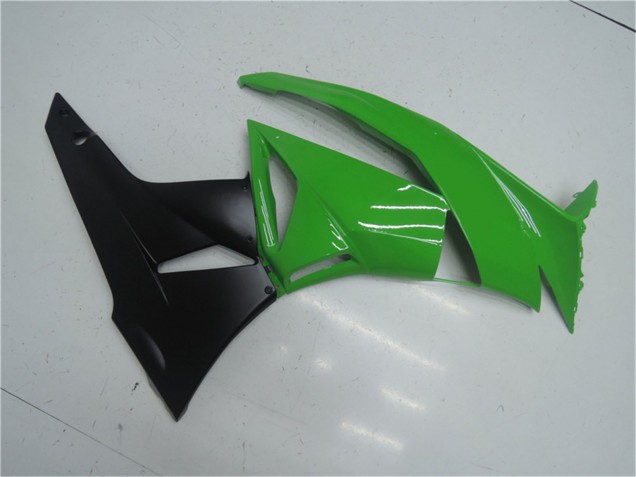 2009-2012 Kawasaki ZX6R Motorcycle Fairing Kits - Green Glossy Black Canada for Sale