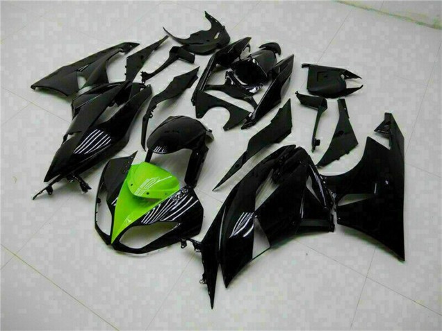 2009-2012 Kawasaki ZX6R Motorcycle Fairings - Glossy Black Green Canada for Sale