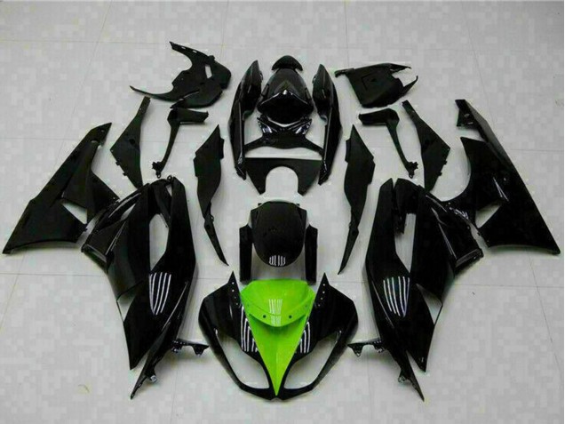 2009-2012 Kawasaki ZX6R Motorcycle Fairings - Glossy Black Green Canada for Sale