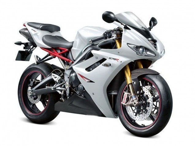 2009-2012 Triumph Daytona 675 Triple Motorcycle Fairings - Pearl White Black Canada for Sale