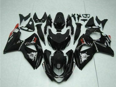 2009-2016 Suzuki GSXR 1000 Motorcycle Fairings - Glossy Black Red Beacon Motul Canada for Sale