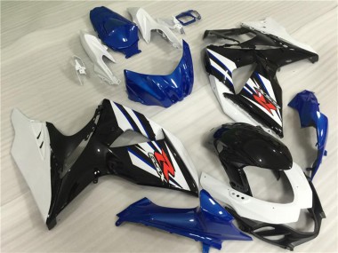 2009-2016 Suzuki GSXR 1000 Full Motorcycle Fairing Kits - White Blue Black Canada for Sale