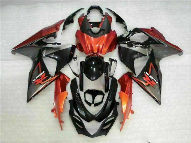 2009-2016 Suzuki GSXR 1000 Motorcycle Fairings - Orange Glossy Black Canada for Sale
