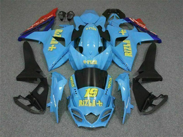 2009-2016 Suzuki GSXR 1000 Motorcycle Fairings - Blue Yellow Rizla 19 Red Canada for Sale