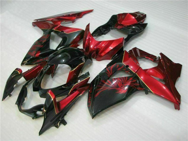 2009-2016 Suzuki GSXR 1000 Motorcycle Fairings - Red Glossy Black Canada for Sale