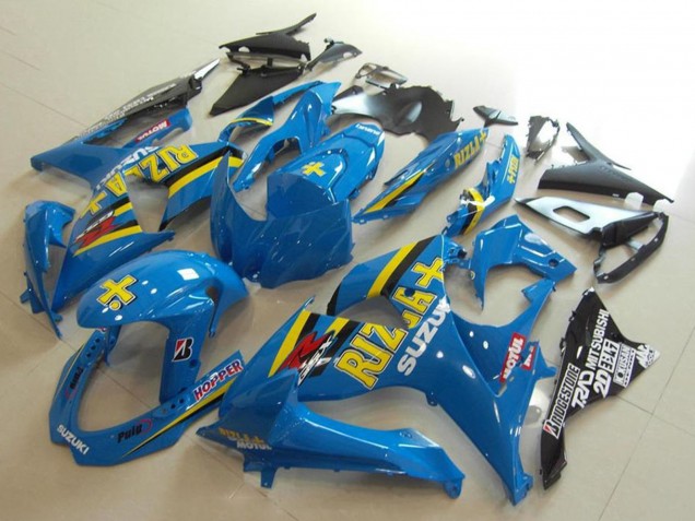 2009-2016 Suzuki GSXR 1000 Motorcycle Fairings - Blue Yellow Rizla Hopper Motul Canada for Sale