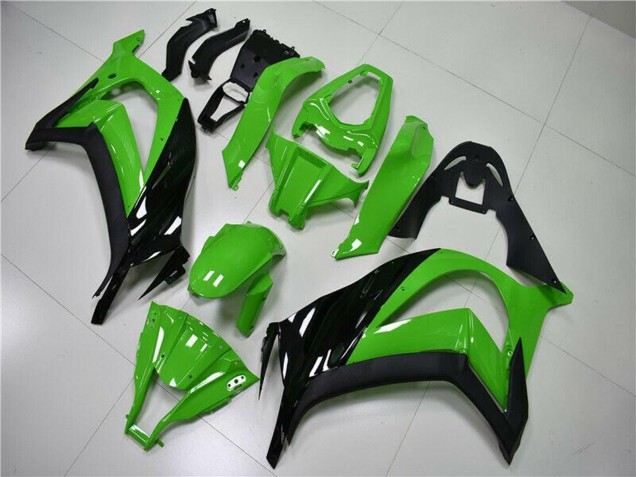 2011-2015 Kawasaki ZX10R Motorcycle Fairing - Green Glossy Black Canada for Sale