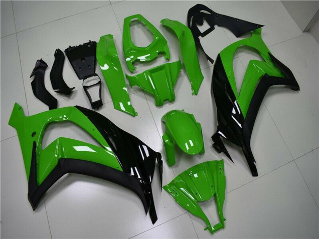 2011-2015 Kawasaki ZX10R Motorcycle Fairing - Green Glossy Black Canada for Sale