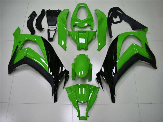 2011-2015 Kawasaki ZX10R Motorcycle Fairing - Green Glossy Black Canada for Sale