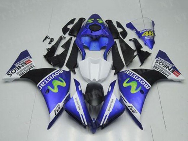 2012-2014 Yamaha YZF R1 Motorcycle Fairings - Blue White Black Green MoviStar Yamalube ENEOS Canada for Sale