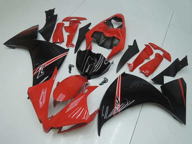 2012-2014 Yamaha YZF R1 Motorcycle Fairings - Red Glossy Black Canada for Sale