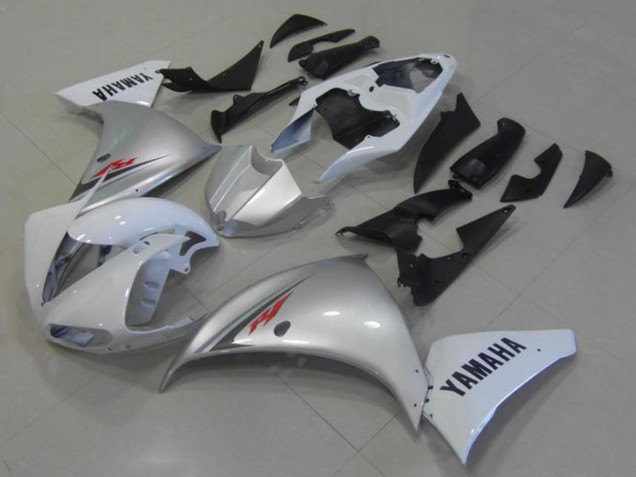 2012-2014 Yamaha YZF R1 Motorcycle Fairings - White Silver Canada for Sale