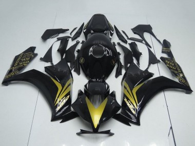 2012-2016 Honda CBR1000RR Motorcycle Fairings - Glossy Black Gold Canada for Sale