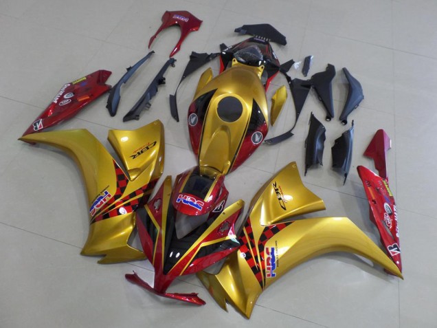 2012-2016 Honda CBR1000RR Motorcycle Fairings - Gold Red HRC Canada for Sale
