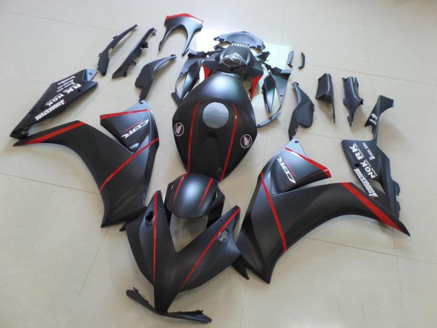 2012-2016 Honda CBR1000RR Motorcycle Fairings - Matte Black Red Stripe Canada for Sale