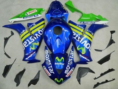 2012-2016 Honda CBR1000RR Motorcycle Fairings - Blue Yellow Green MoviStar Castrol Canada for Sale