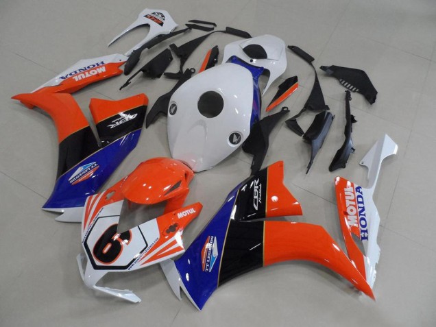 2012-2016 Honda CBR1000RR Motorcycle Fairings - White Blue Orange Glossy Black TT Legends 6 Canada for Sale