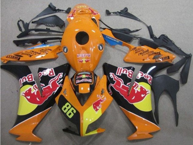2012-2016 Honda CBR1000RR Motorcycle Fairings - Orange Yellow Glossy Black Red Bull 86 Canada for Sale