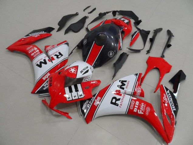 2012-2016 Honda CBR1000RR Motorcycle Fairings - White Red Glossy Black Rpm Canada for Sale