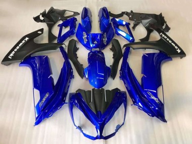 2012-2016 Kawasaki EX650 Motorcycle Fairings - Blue Matte Black Canada for Sale