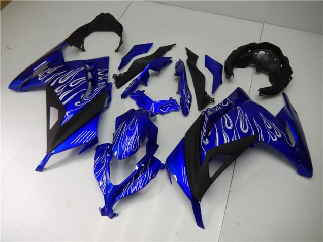 2013-2024 Kawasaki Ninja 300 EX300R Motorcycle Fairings - Blue Black White Flame Canada for Sale