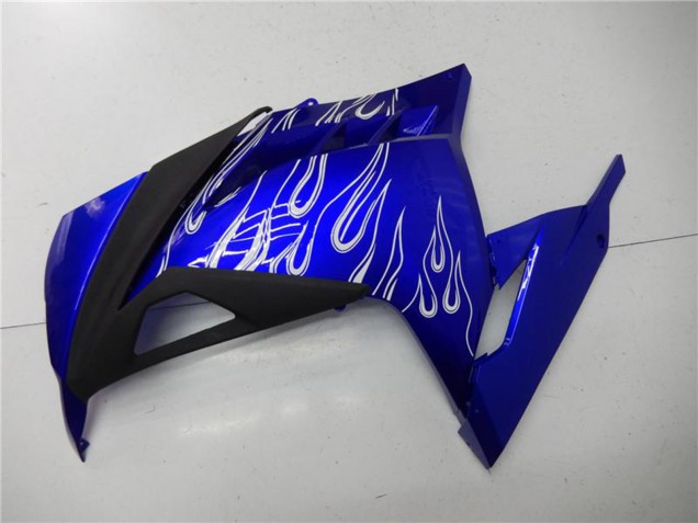 2013-2024 Kawasaki Ninja 300 EX300R Motorcycle Fairings - Blue Black White Flame Canada for Sale