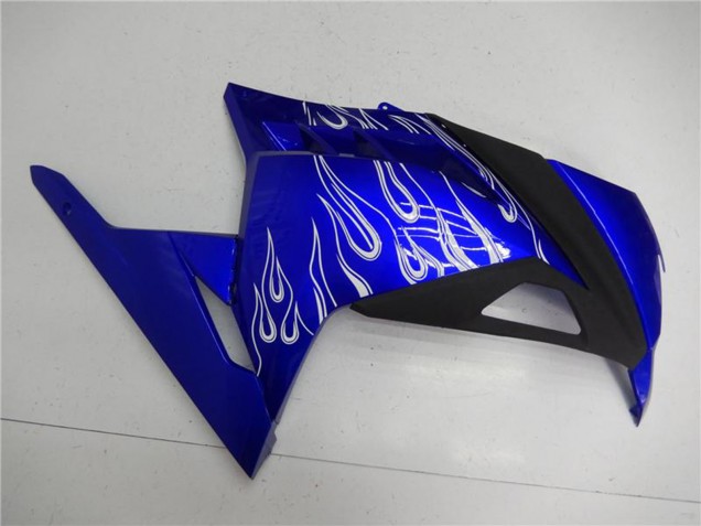 2013-2024 Kawasaki Ninja 300 EX300R Motorcycle Fairings - Blue Black White Flame Canada for Sale