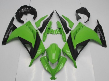 2013-2018 Kawasaki ZX300R Motorcycle Fairings - Green Matte Black OEM Style Canada for Sale