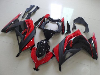 2013-2018 Kawasaki ZX300R Motorcycle Fairings - Red Glossy Black Matte Black Canada for Sale