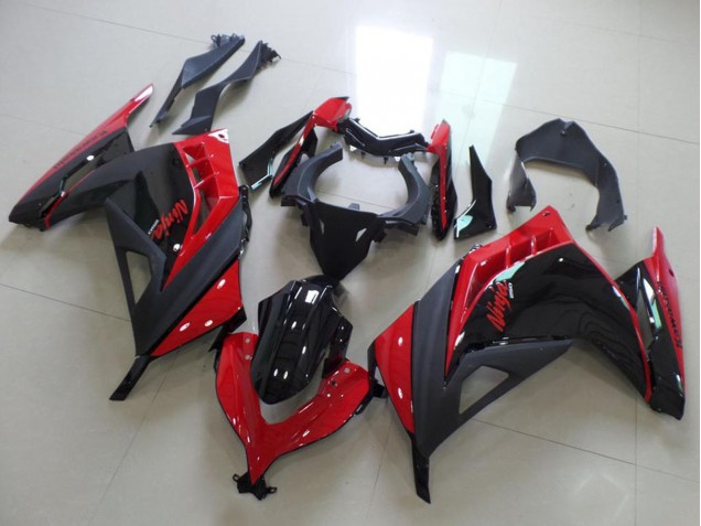 2013-2018 Kawasaki ZX300R Motorcycle Fairings - Red Glossy Black Matte Black Canada for Sale