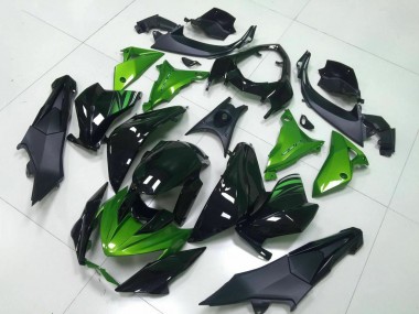 2013-2018 Kawasaki Z800 Motorcycle Fairing - Green Glossy Black Canada for Sale