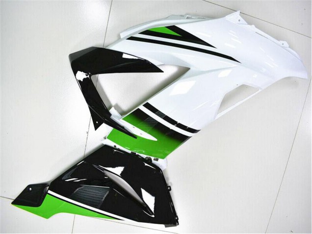 2013-2018 Kawasaki ZX6R Motorcycle Fairings - Green White Glossy Black Canada for Sale