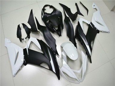 2013-2018 Kawasaki ZX6R Abs Fairings - White Matte Black Canada for Sale
