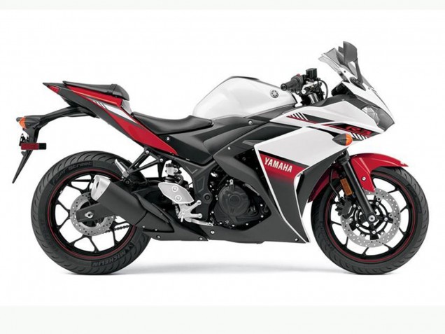 2015-2018 Yamaha YZF R3 Motorcycle Fairings - White Red Black Canada for Sale
