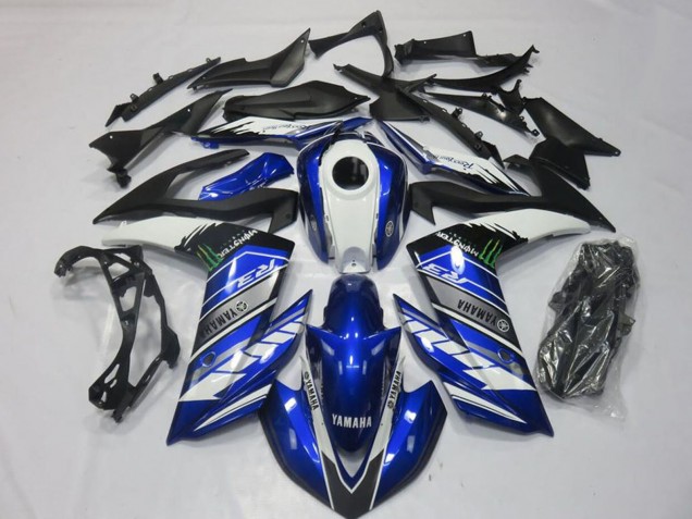 2015-2018 Yamaha YZF R3 Motorcycle Fairings - Blue White Black Green Monster Canada for Sale