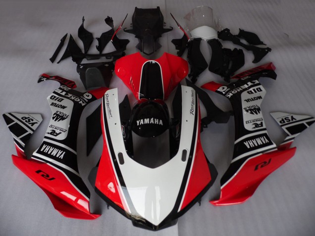 2015-2019 Yamaha YZF R1 Motorcycle Fairings - White Red Black Motul YSP Canada for Sale