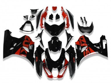 2017-2024 Suzuki GSXR 1000 Motorcycle Fairings - Glossy Black Red Canada for Sale