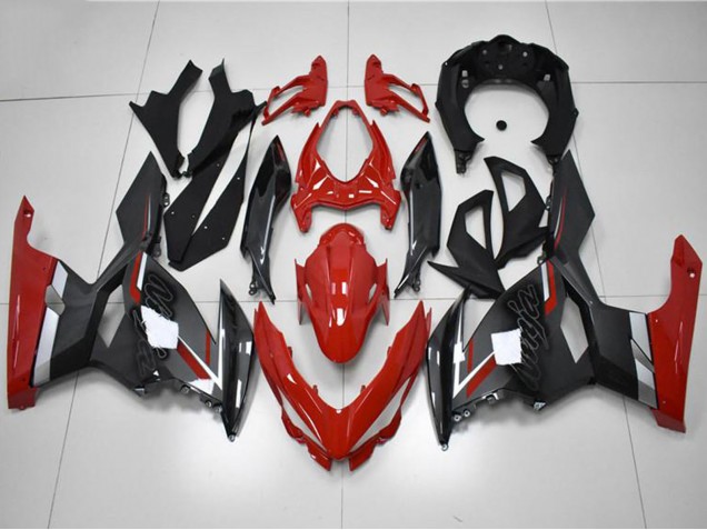 2018-2024 Kawasaki EX400 Motorcycle Fairings - Red Grey Black Canada for Sale