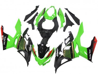 2018-2024 Kawasaki EX400 Motorcycle Fairings - Green Red Black Honeycomb Canada for Sale