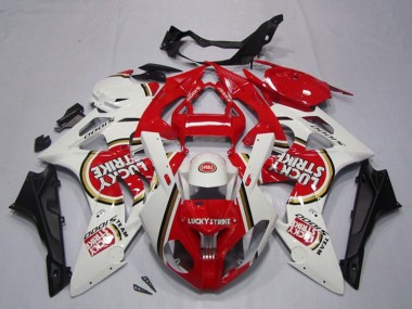 2009-2014 BMW S1000RR Motorcycle Fairings - White Red Lucky Strike Canada for Sale